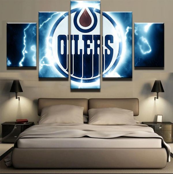 Edmonton Oilers 5 Sport - 5 Panel Canvas Art Wall Decor