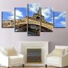 Eiffel Tower 1 - Nature 5 Panel Canvas Art Wall Decor