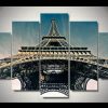 Eiffel Tower In Paris - Nature 5 Panel Canvas Art Wall Decor