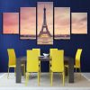 Eiffel Tower Paris 1 - Nature 5 Panel Canvas Art Wall Decor