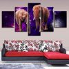 Elephant 21 - Animal 5 Panel Canvas Art Wall Decor