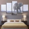 Elephant 51 - Animal 5 Panel Canvas Art Wall Decor