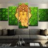 Elephant Praise - Religion 5 Panel Canvas Art Wall Decor