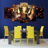 Elephant Trunk God 9 - Religion 5 Panel Canvas Art Wall Decor