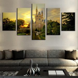 European City - Nature 5 Panel Canvas Art Wall Decor