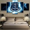 Everton Thunder Logo Soccer - 5 Panel Canvas Art Wall Decor