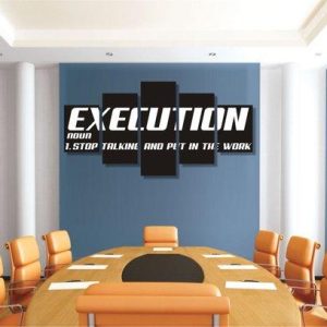 Execution 1 - Abstract 5 Panel Canvas Art Wall Decor