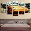 Exotic Orange Tangerine Lamborghini 01 - Automative 5 Panel Canvas Art Wall Decor