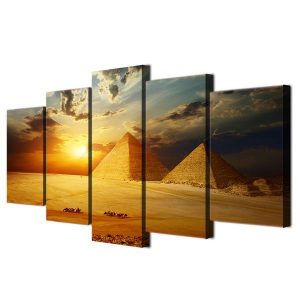 Eyzazh Egipet Egypt Pyramid - Nature 5 Panel Canvas Art Wall Decor