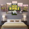 F0Rtnite Battle Royale Title Screen 1 - Gaming 5 Panel Canvas Art Wall Decor