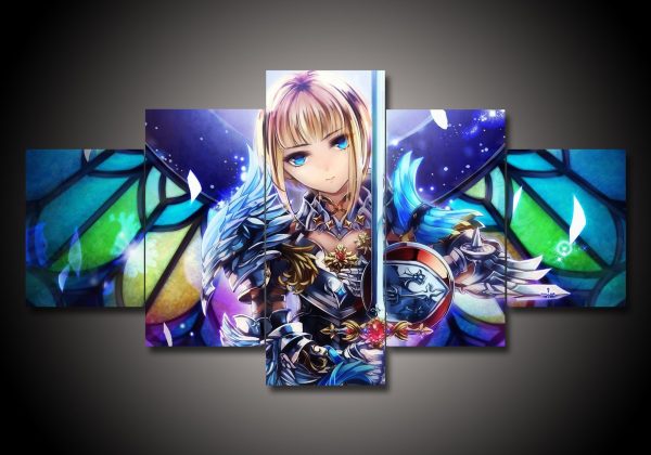 Fate/Stay Night 1 - Anime 5 Panel Canvas Art Wall Decor