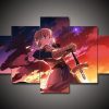 Fate/Stay Night 4 - Anime 5 Panel Canvas Art Wall Decor