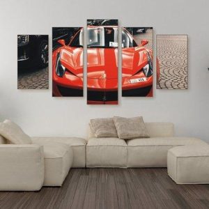 Ferrari 458 - Automative 5 Panel Canvas Art Wall Decor