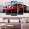 Ferrari 488 Pista Supercar Luxury Car - 5 Panel Canvas Art Wall Decor