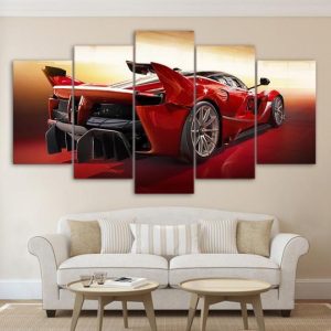 Ferrari Fxx-K - Automative 5 Panel Canvas Art Wall Decor