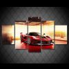 Ferrari Red Luxury Sports Car - 5 Panel Canvas Art Wall Decor