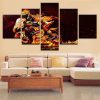 Fiery Motorbike 1 - Abstract Automative 5 Panel Canvas Art Wall Decor