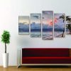 Fiery Sky - Nature 5 Panel Canvas Art Wall Decor