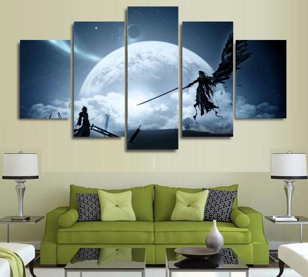 Final Fantasy 7 Anime - 5 Panel Canvas Art Wall Decor