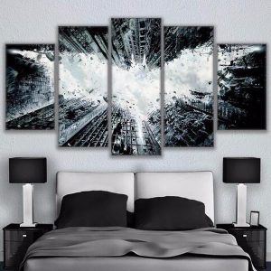 Fine Dark Knight DC - 5 Panel Canvas Art Wall Decor