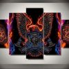 Firefighter 5 - Abstract 5 Panel Canvas Art Wall Decor