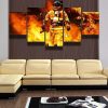 Firefighters First Responders - Career 5 Panel Canvas Art Wall Decor