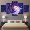 Fish Koi Yin Yang Awesome Revel Abstract Animal - 5 Panel Canvas Art Wall Decor