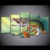 Fishing Abstract - 5 Panel Canvas Art Wall Decor