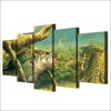 Fishing Print Fish Hook Ocean Gulf - Fishing 5 Panel Canvas Art Wall Decor