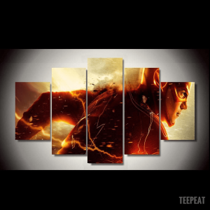 Flash Running DC - 5 Panel Canvas Art Wall Decor