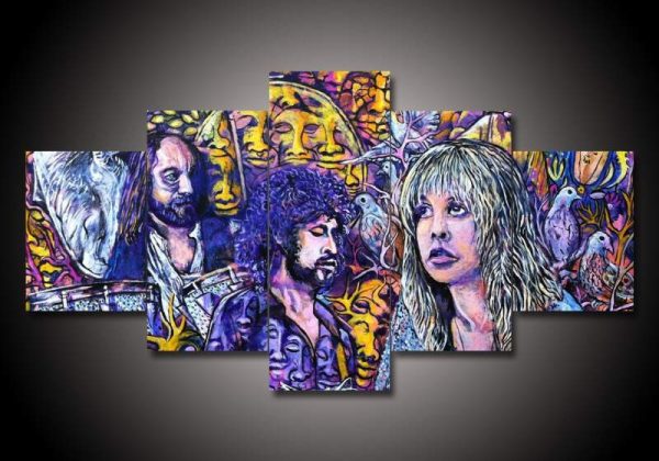 Fleetwood Mac - Music 5 Panel Canvas Art Wall Decor