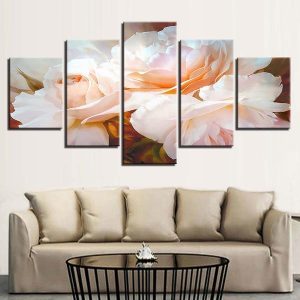 Floral Flower 2 - Nature 5 Panel Canvas Art Wall Decor