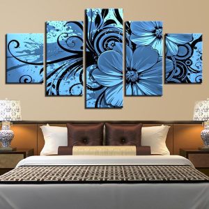 Flower 30 - Nature 5 Panel Canvas Art Wall Decor