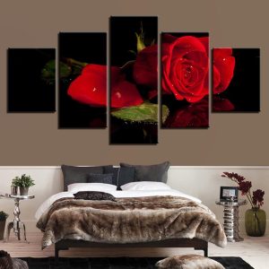 Flower 32 - Nature 5 Panel Canvas Art Wall Decor