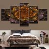 Flower 38 - Nature 5 Panel Canvas Art Wall Decor