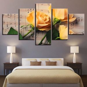 Flower 43 -Nature 5 Panel Canvas Art Wall Decor