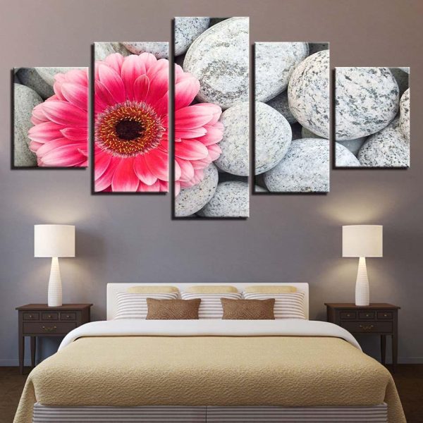 Flower 45 - Nature 5 Panel Canvas Art Wall Decor