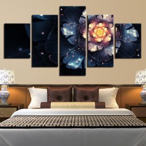 Flower 49 - Nature 5 Panel Canvas Art Wall Decor