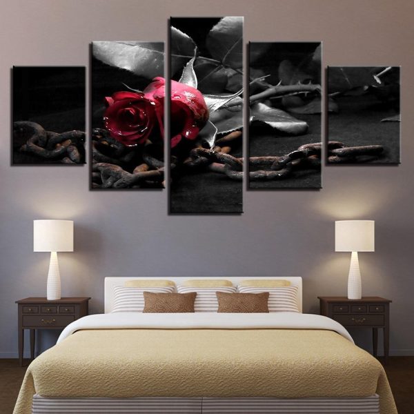 Flower 50 - Nature 5 Panel Canvas Art Wall Decor