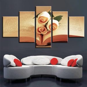 Flower 52 - Nature 5 Panel Canvas Art Wall Decor