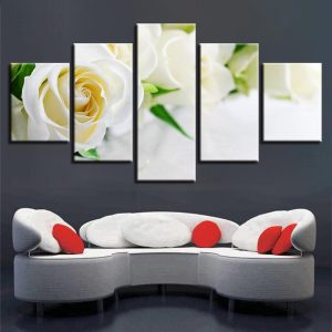 Flower 53 - Nature 5 Panel Canvas Art Wall Decor