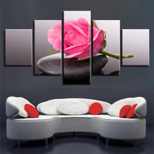 Flower 54 - Nature 5 Panel Canvas Art Wall Decor