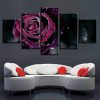 Flower 55 - Nature 5 Panel Canvas Art Wall Decor