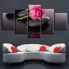 Flower 57 - Nature 5 Panel Canvas Art Wall Decor