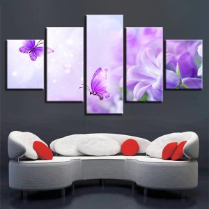 Flower 59 - Nature 5 Panel Canvas Art Wall Decor