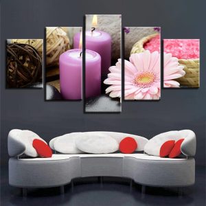 Flower 60 - Nature 5 Panel Canvas Art Wall Decor