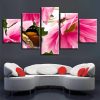 Flower 63 - Nature 5 Panel Canvas Art Wall Decor