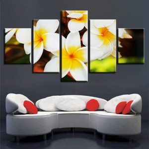 Flower 64 - Nature 5 Panel Canvas Art Wall Decor