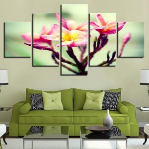 Flower Plants - Nature 5 Panel Canvas Art Wall Decor