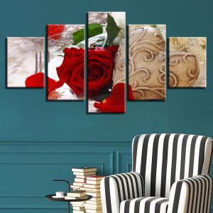 Flowers Beautiful 12 - Nature 5 Panel Canvas Art Wall Decor